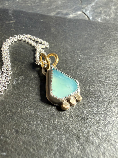 Aqua Chalcedony Pendant