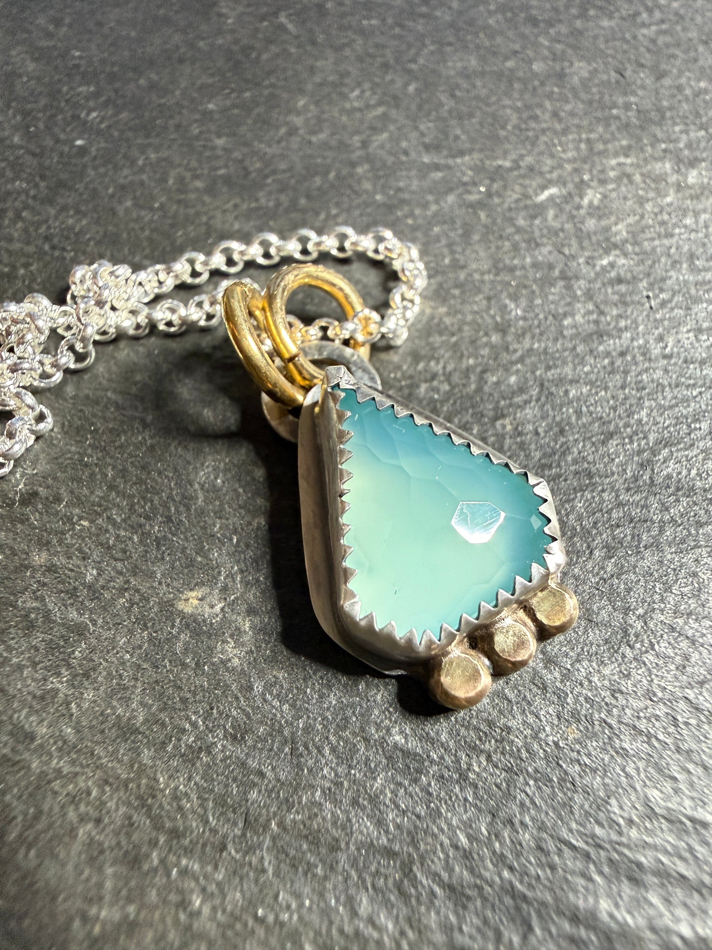 Aqua Chalcedony Pendant