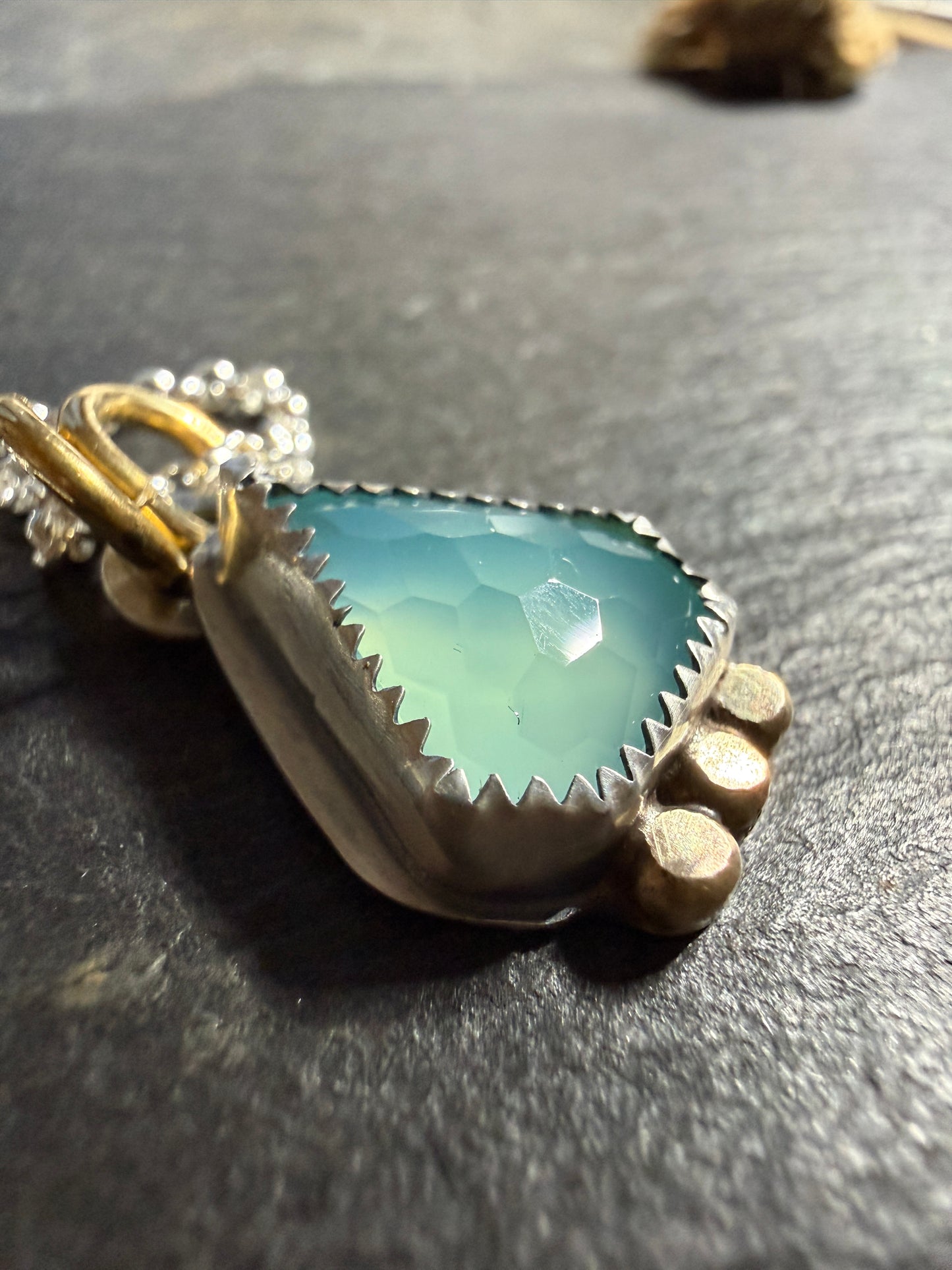 Aqua Chalcedony Pendant