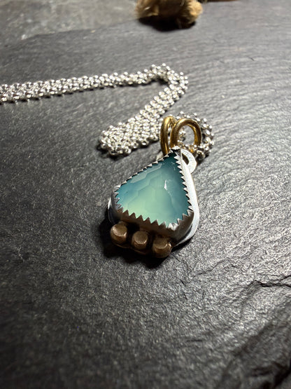 Aqua Chalcedony Pendant