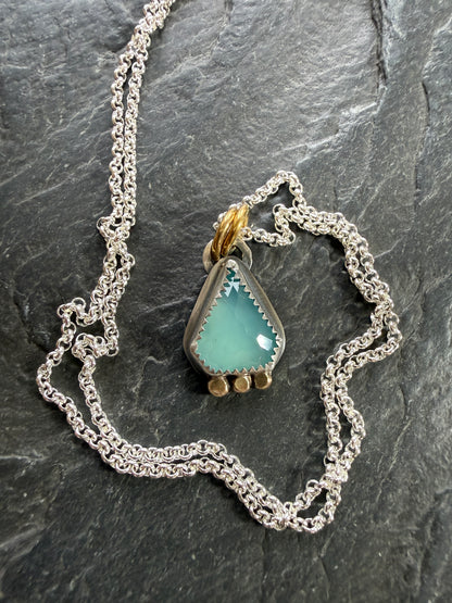 Aqua Chalcedony Pendant