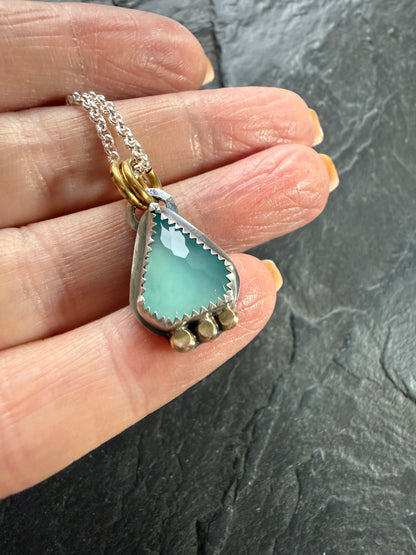 Aqua Chalcedony Pendant