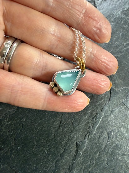 Aqua Chalcedony Pendant