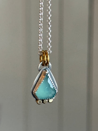 Aqua Chalcedony Pendant