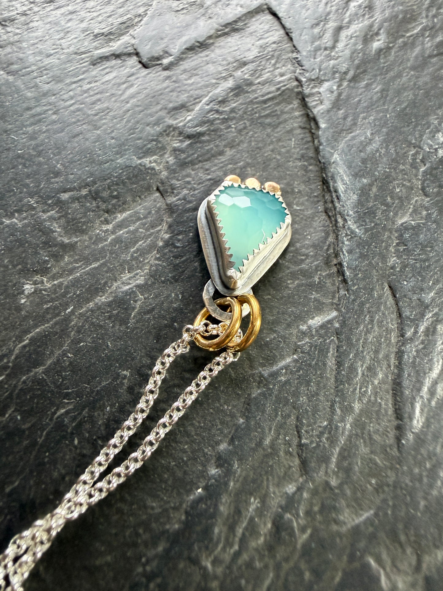 Aqua Chalcedony Pendant