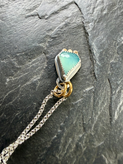 Aqua Chalcedony Pendant