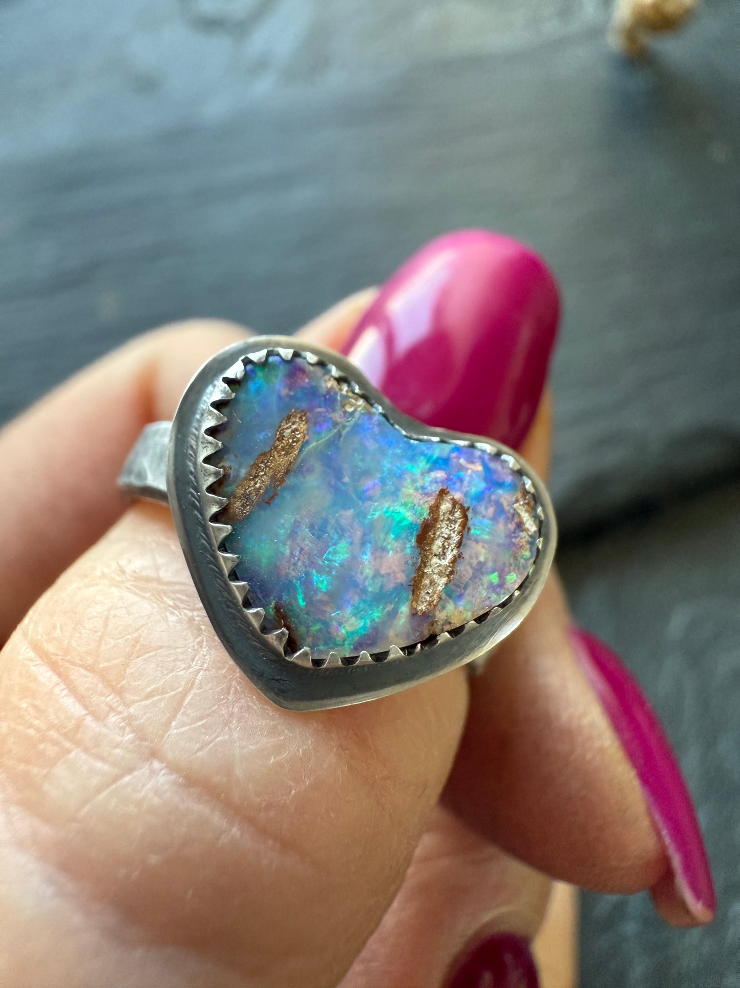 Heart Opal Ring