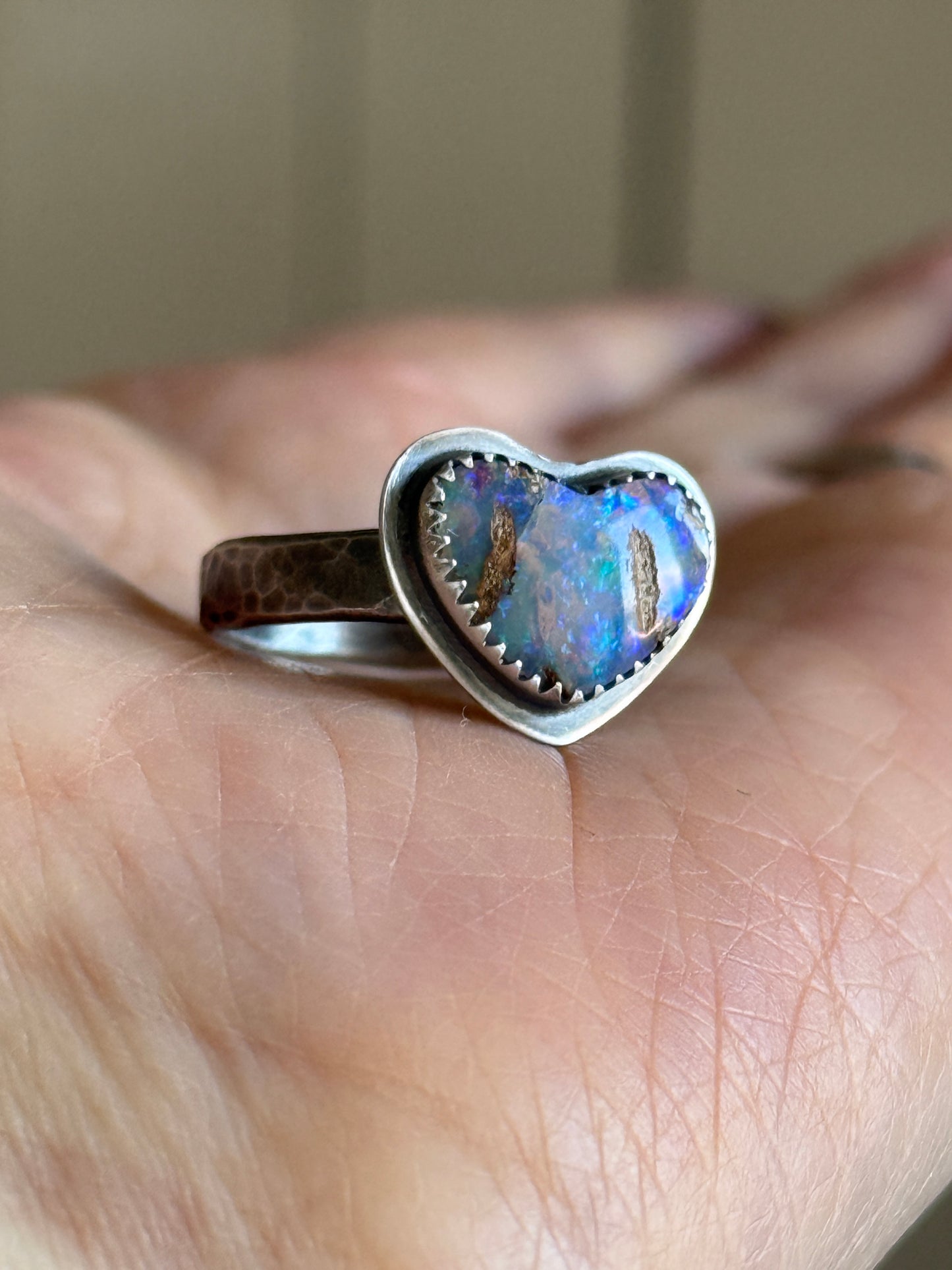 Heart Opal Ring