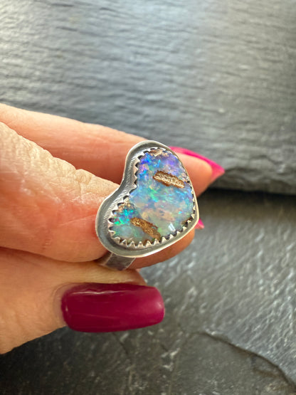 Heart Opal Ring