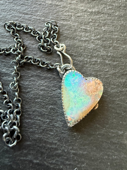 Lightening Ridge Opal Heart