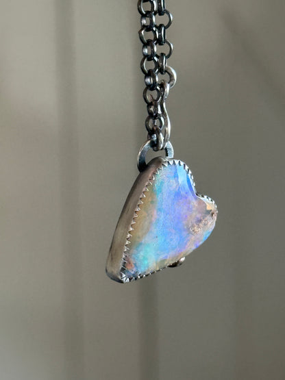 Lightening Ridge Opal Heart