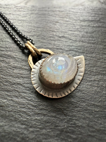 Moonstone Evil Eye Necklace