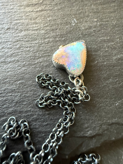Lightening Ridge Opal Heart