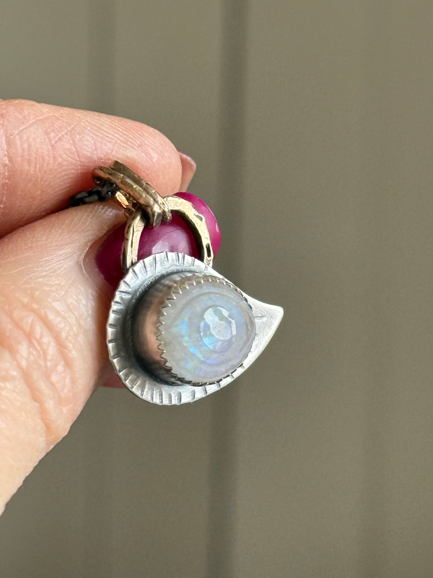 Moonstone Evil Eye Necklace