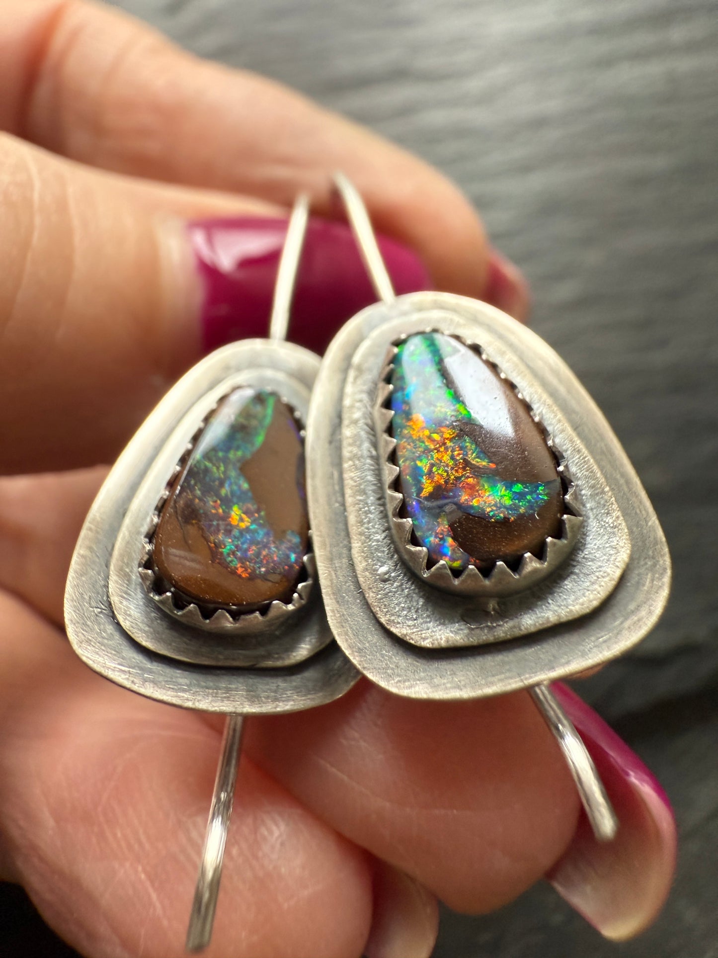 Opal Dangle Earrings