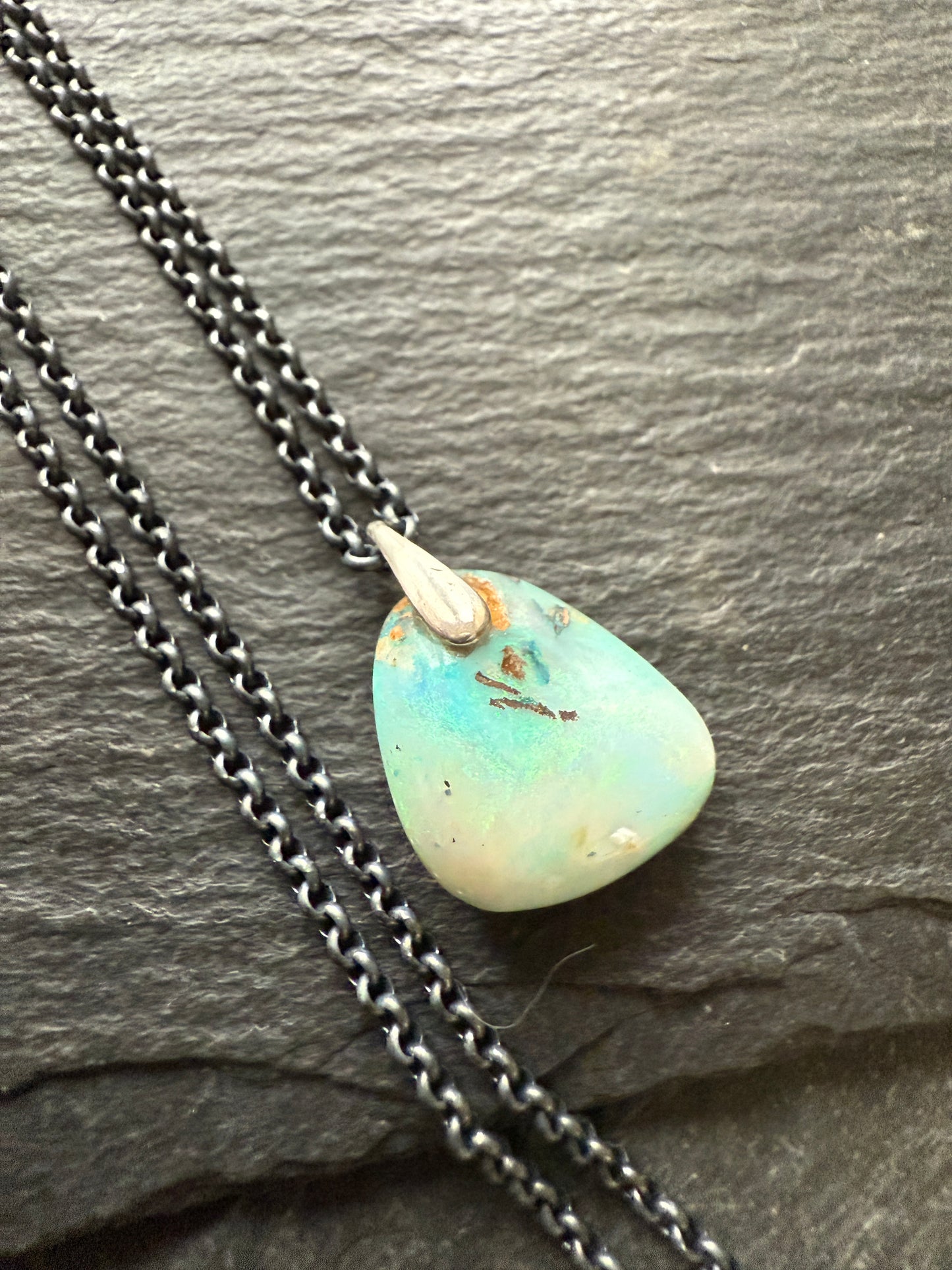 Boulder opal necklace