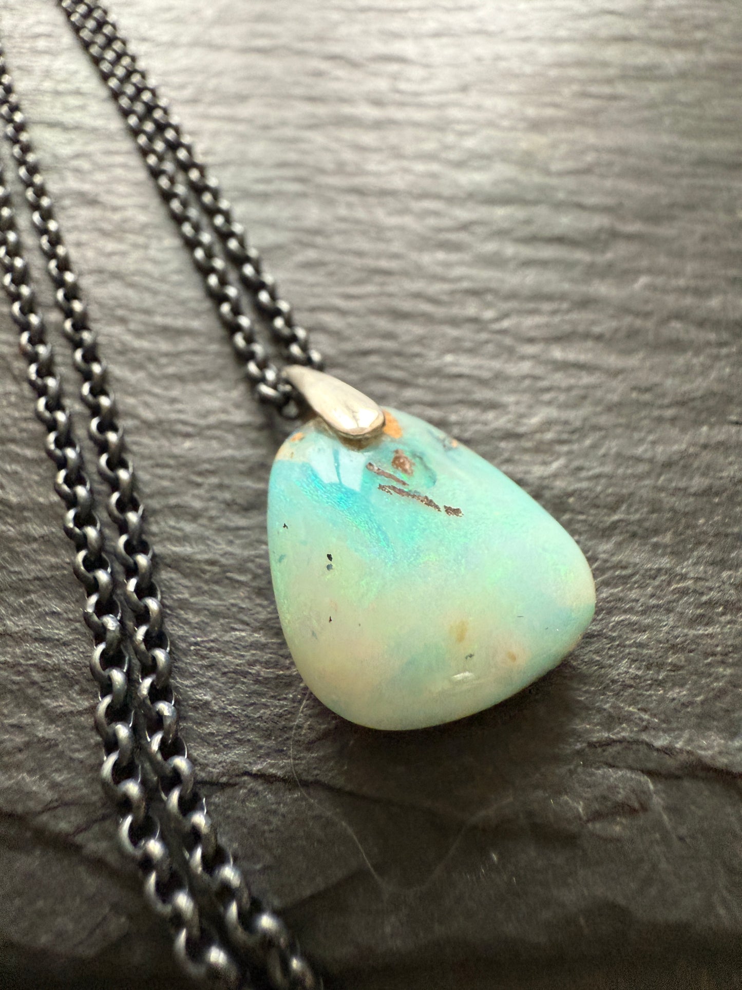 Boulder opal necklace