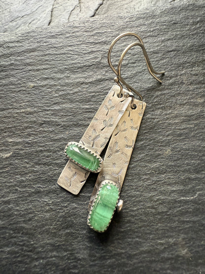 Green tourmaline earrings