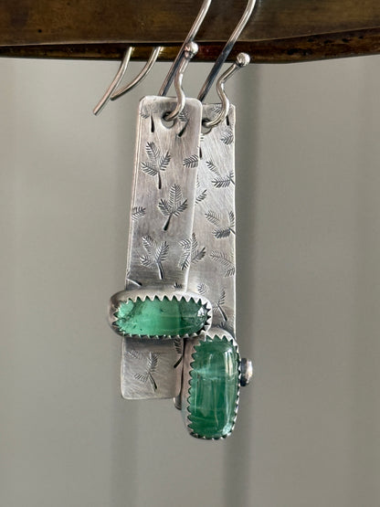 Green tourmaline earrings