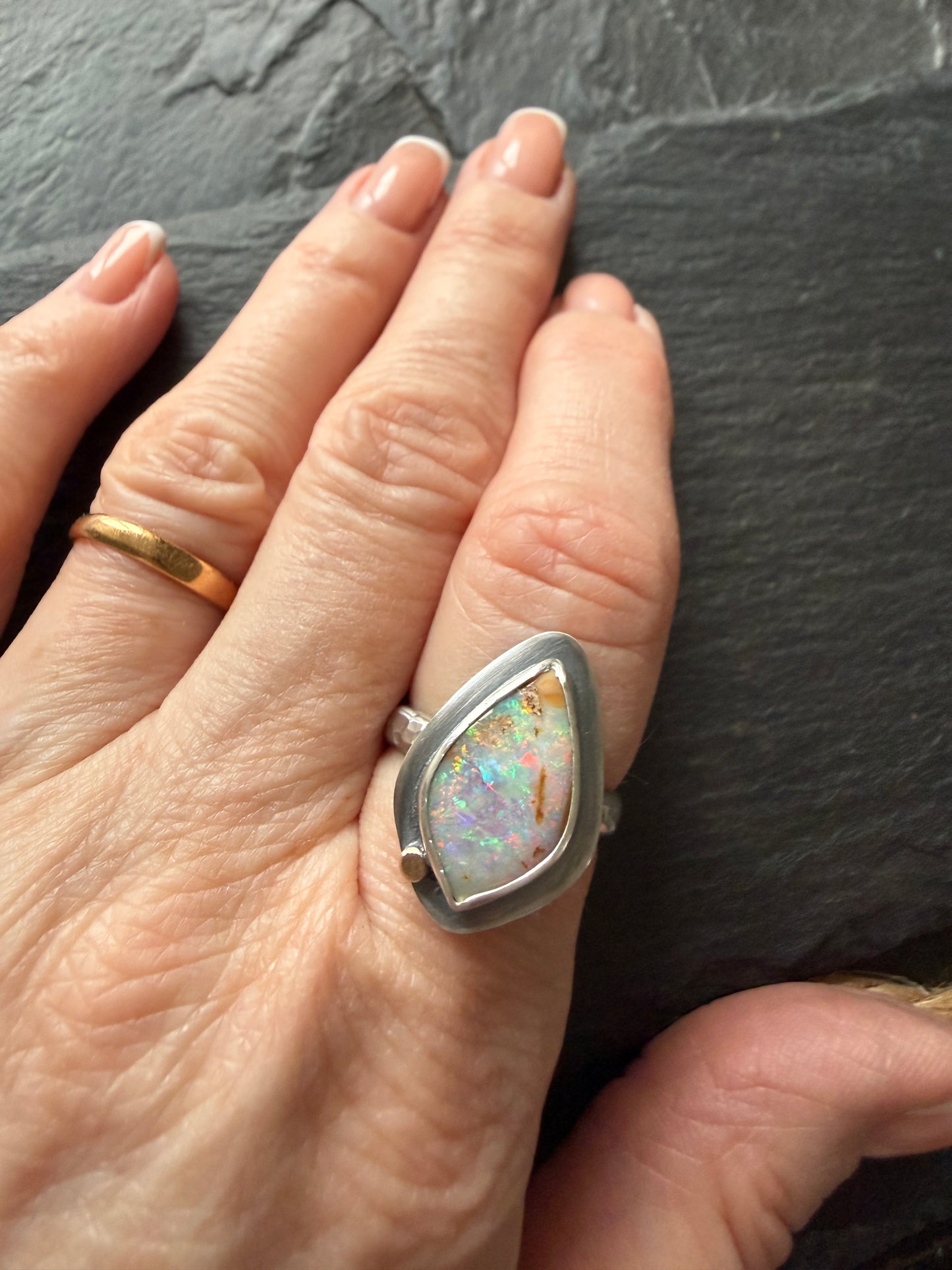 Colourful Opal Ring US 7 / UK N 1/2