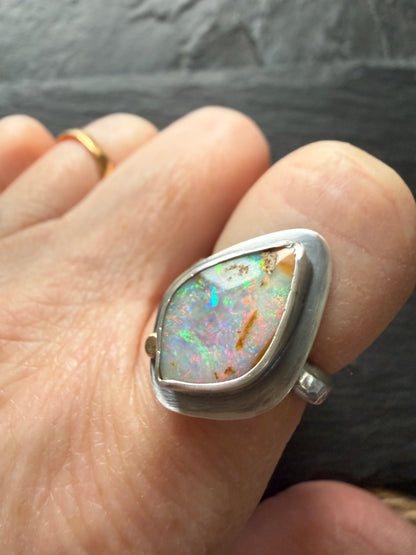 Colourful Opal Ring US 7 / UK N 1/2