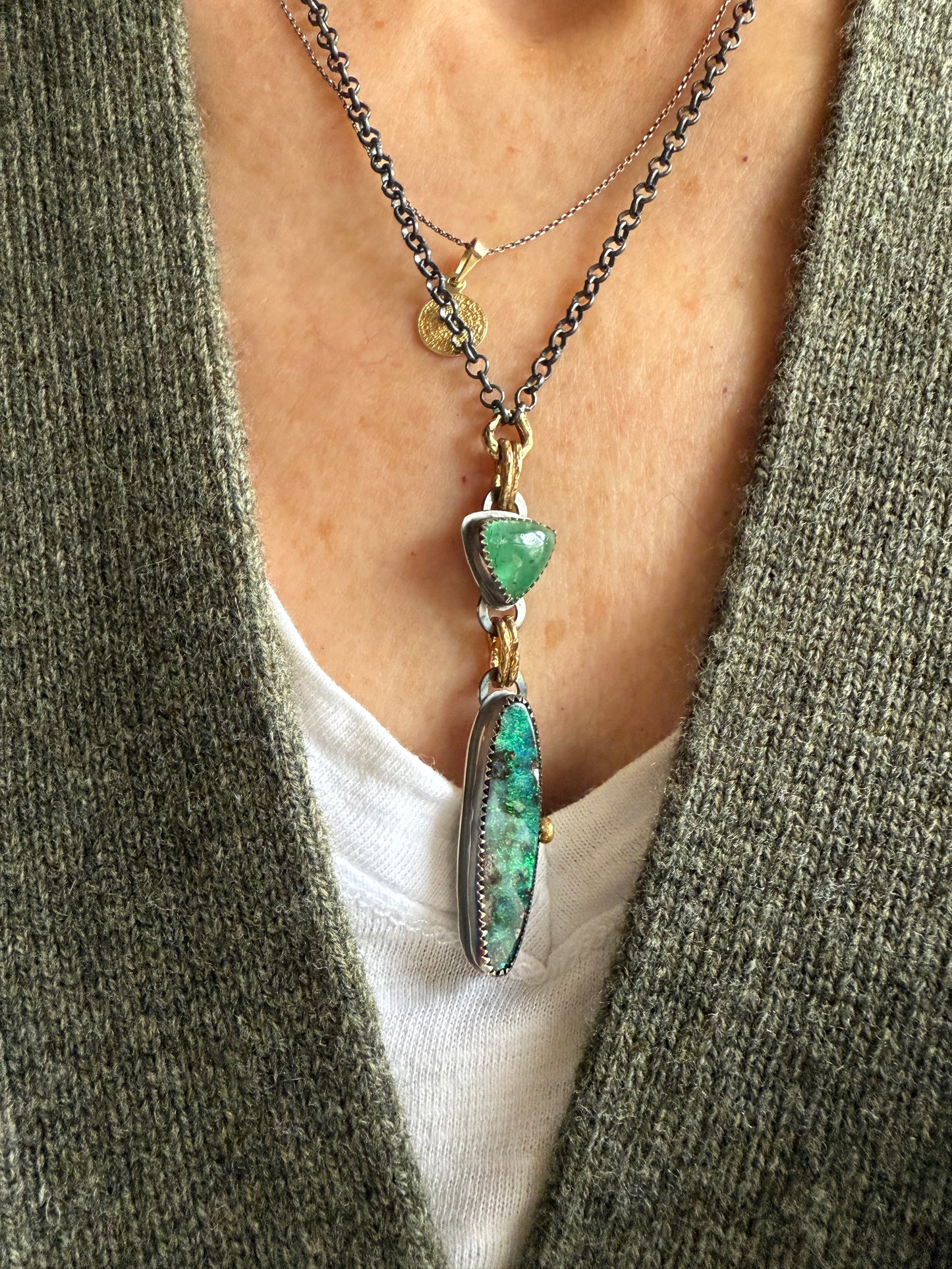 Opal and Emerald necklace