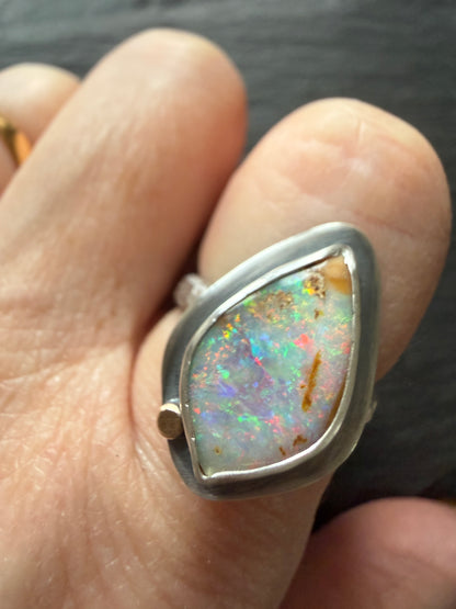 Colourful Opal Ring US 7 / UK N 1/2