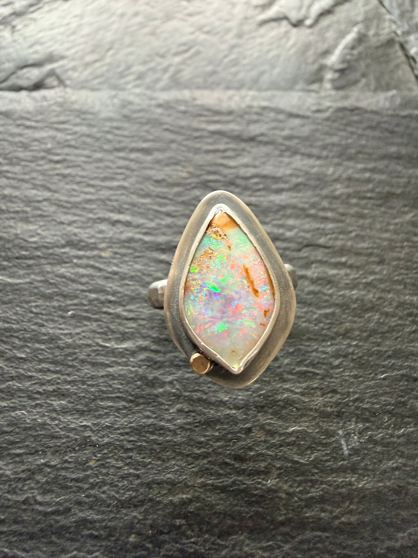 Colourful Opal Ring US 7 / UK N 1/2
