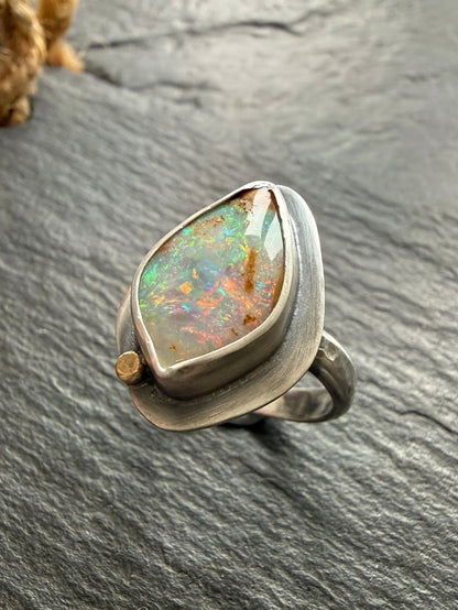 Colourful Opal Ring US 7 / UK N 1/2