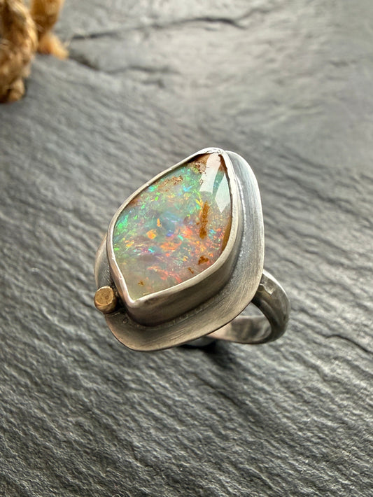 Colourful Opal Ring US 7 / UK N 1/2