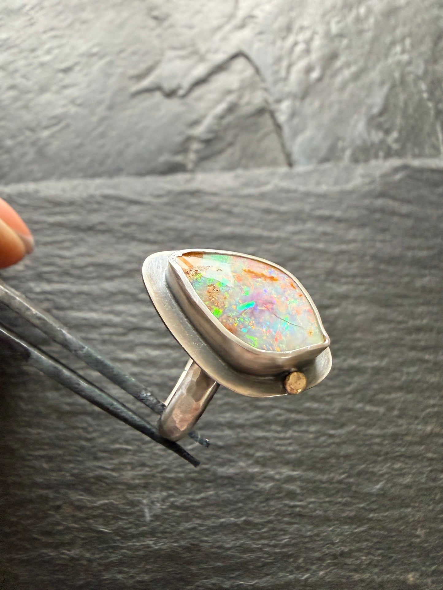 Colourful Opal Ring US 7 / UK N 1/2