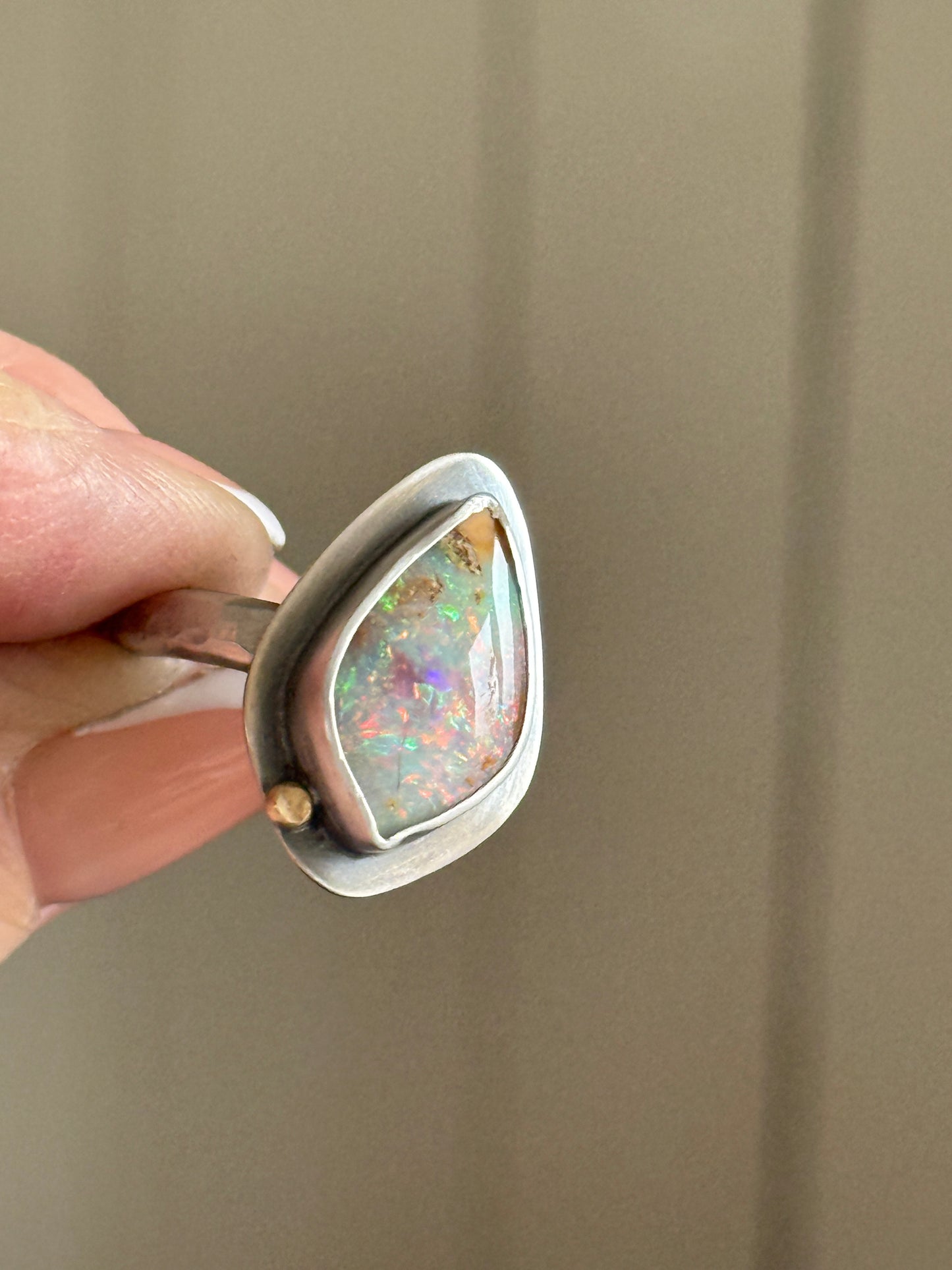 Colourful Opal Ring US 7 / UK N 1/2