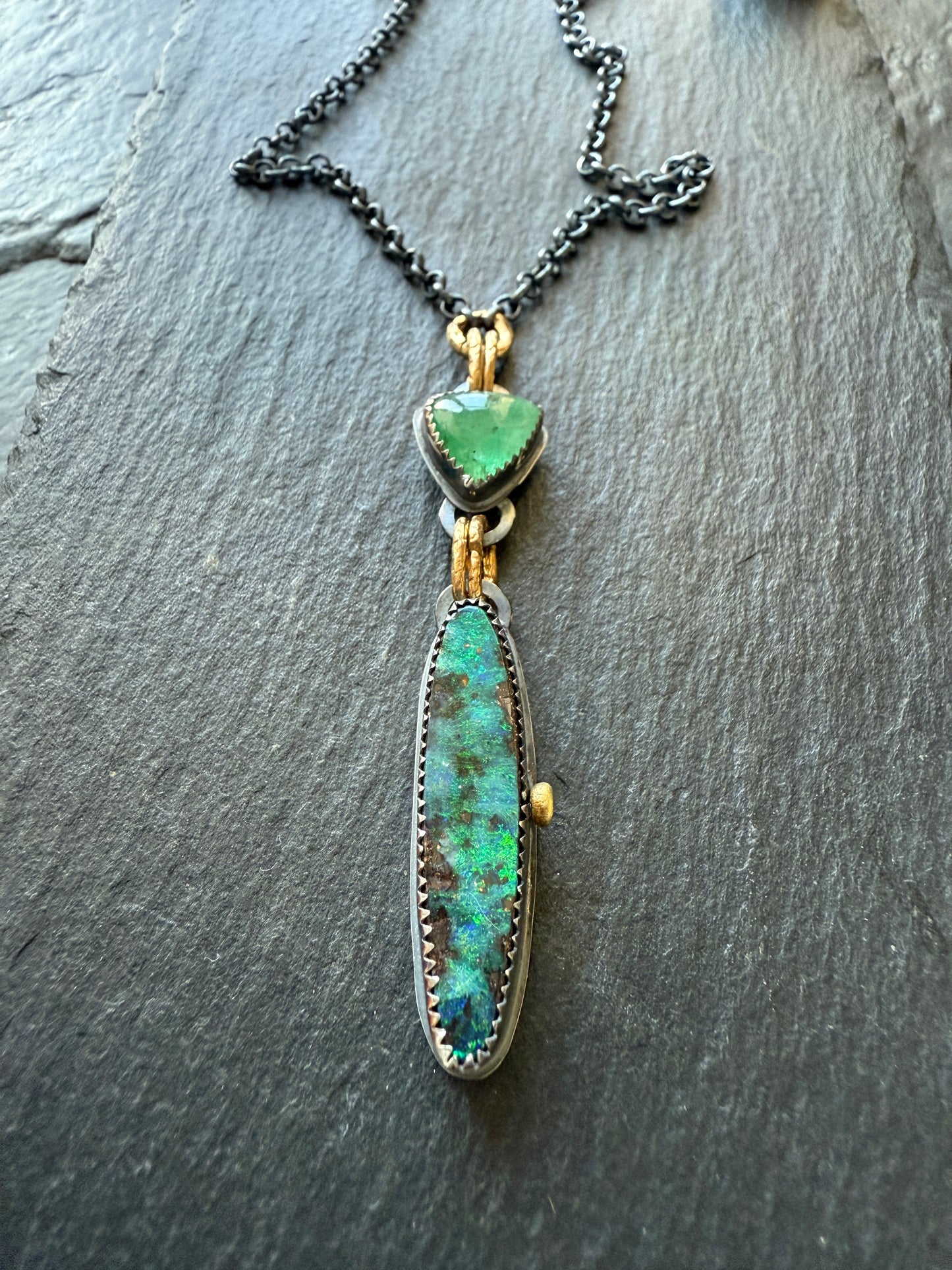 Opal and Emerald necklace