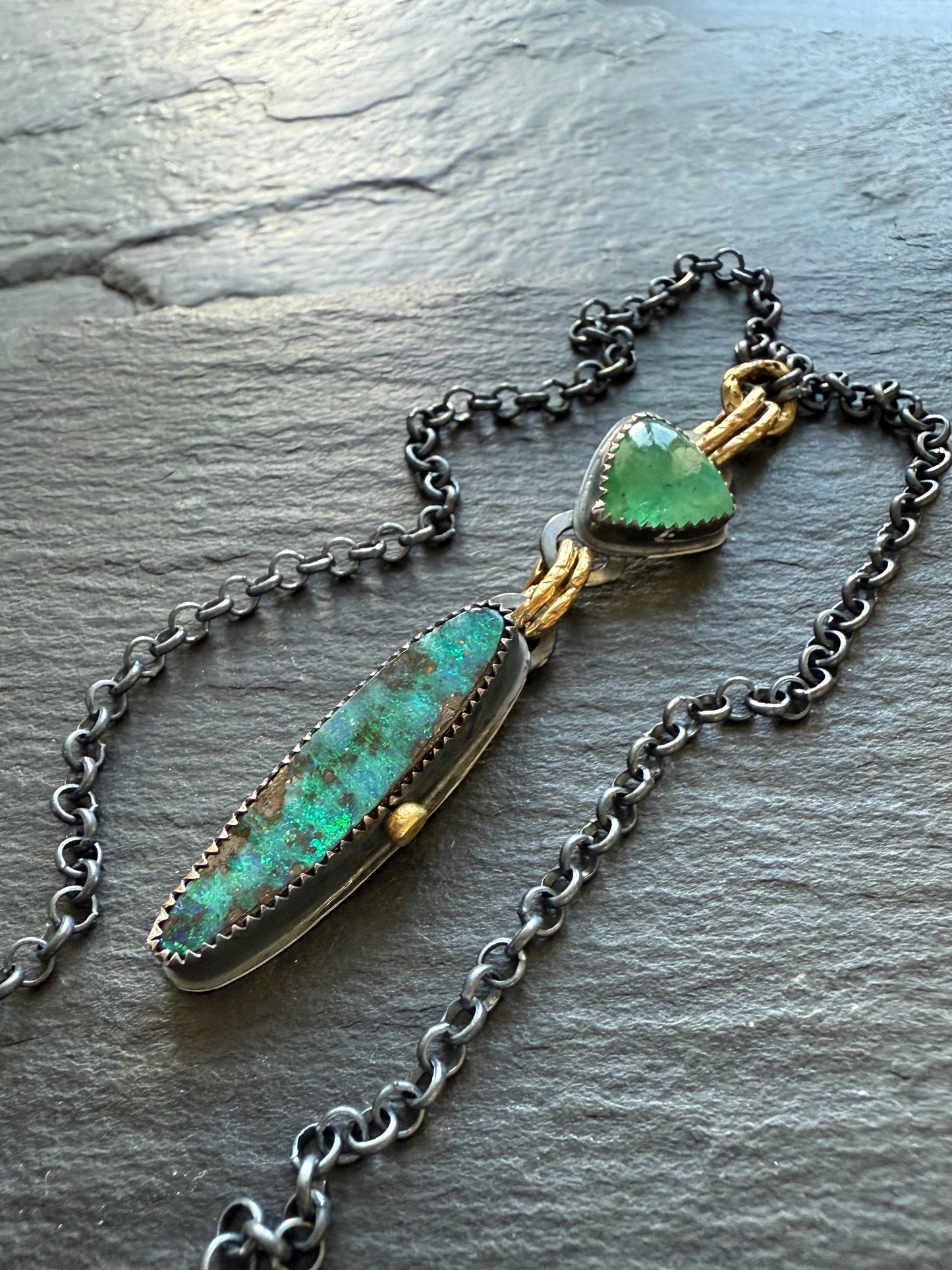 Opal and Emerald necklace