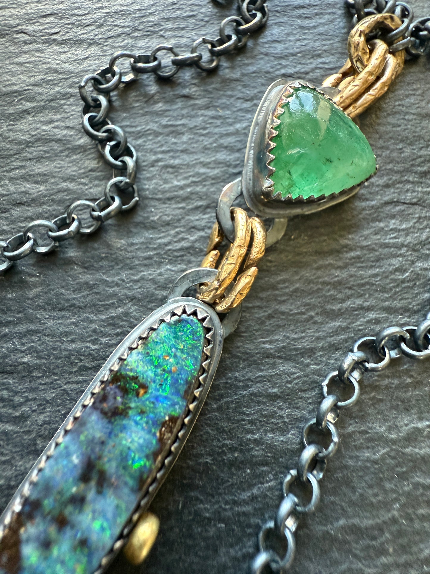 Opal and Emerald necklace