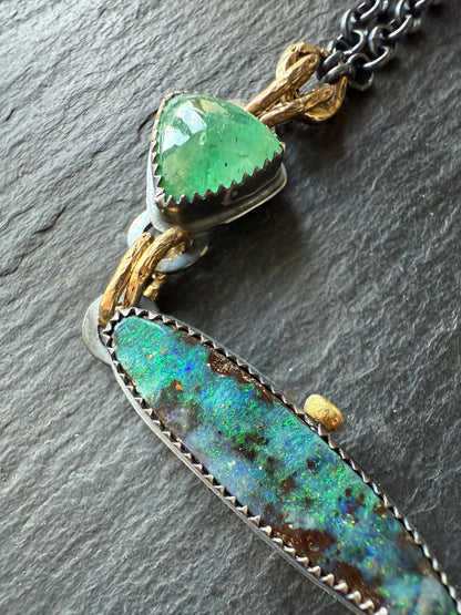 Opal and Emerald necklace