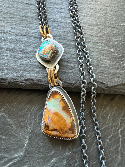 Boulder Opal necklace