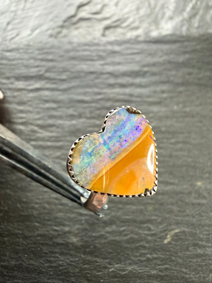 Heart Opal Ring US 7 / UK N 1/2