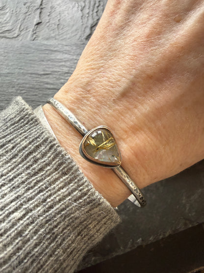 Rutile quartz with Aurora Opal