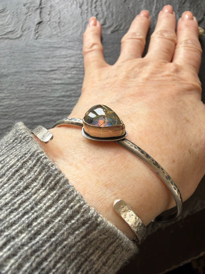 Rutile quartz with Aurora Opal