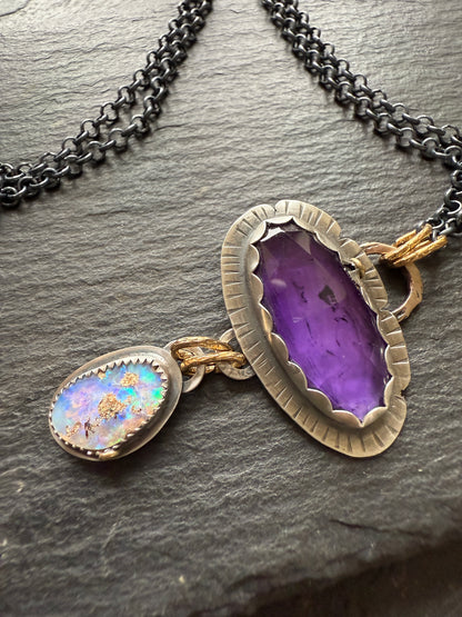 Amethyst and Opal Necklace