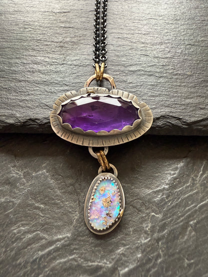 Amethyst and Opal Necklace