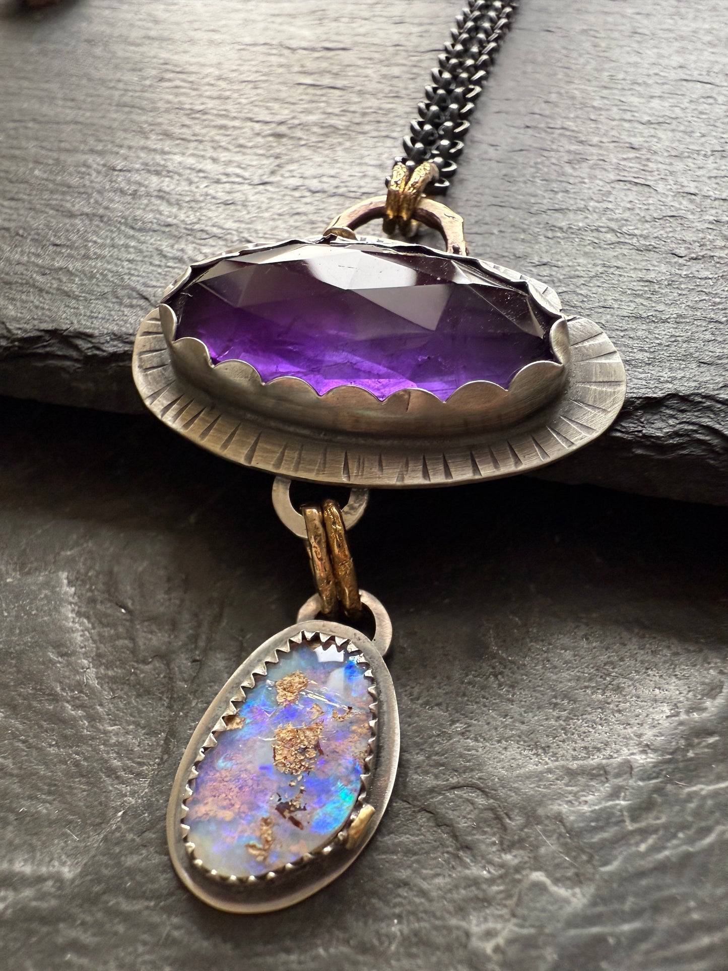 Amethyst and Opal Necklace