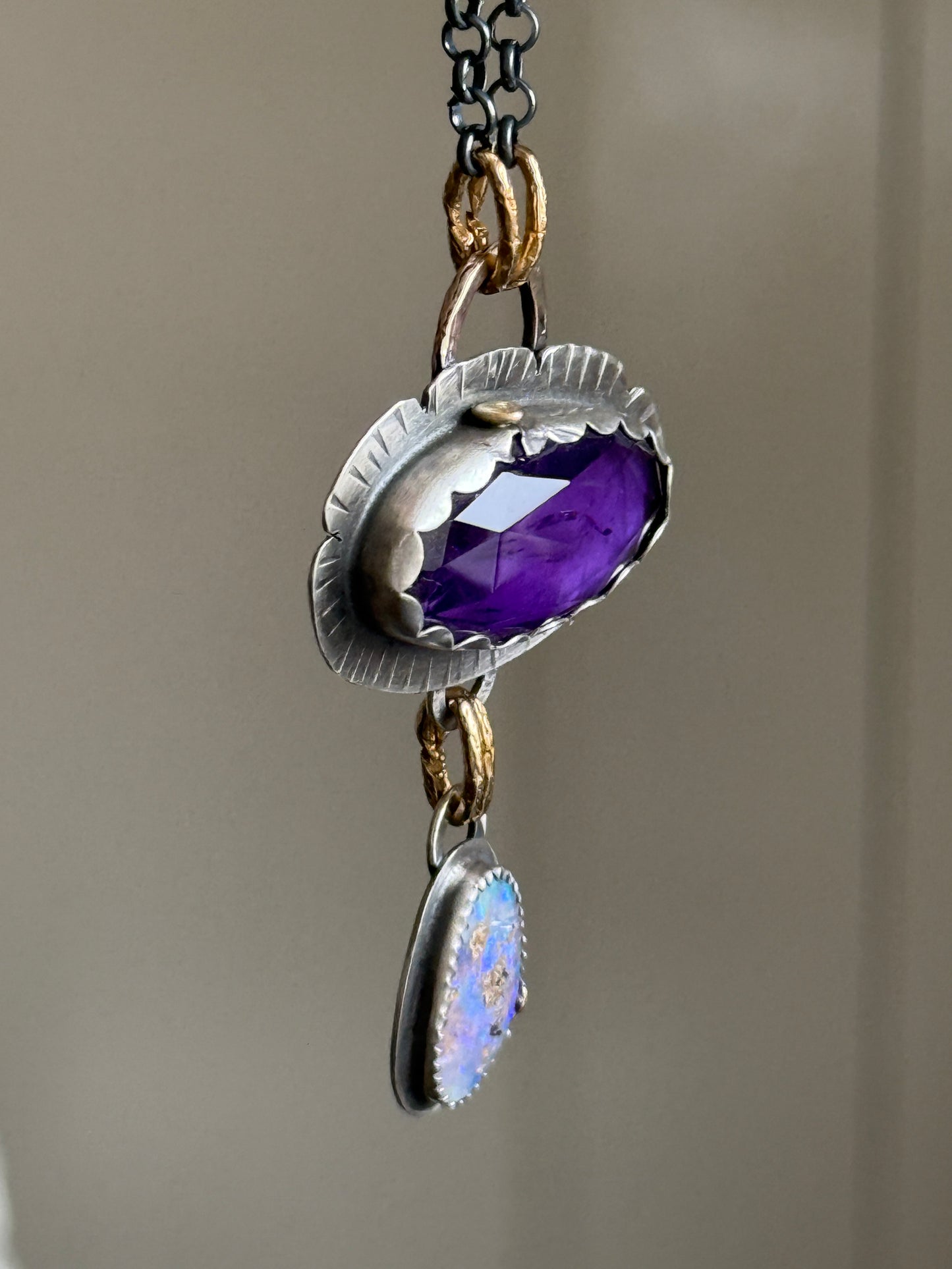 Amethyst and Opal Necklace