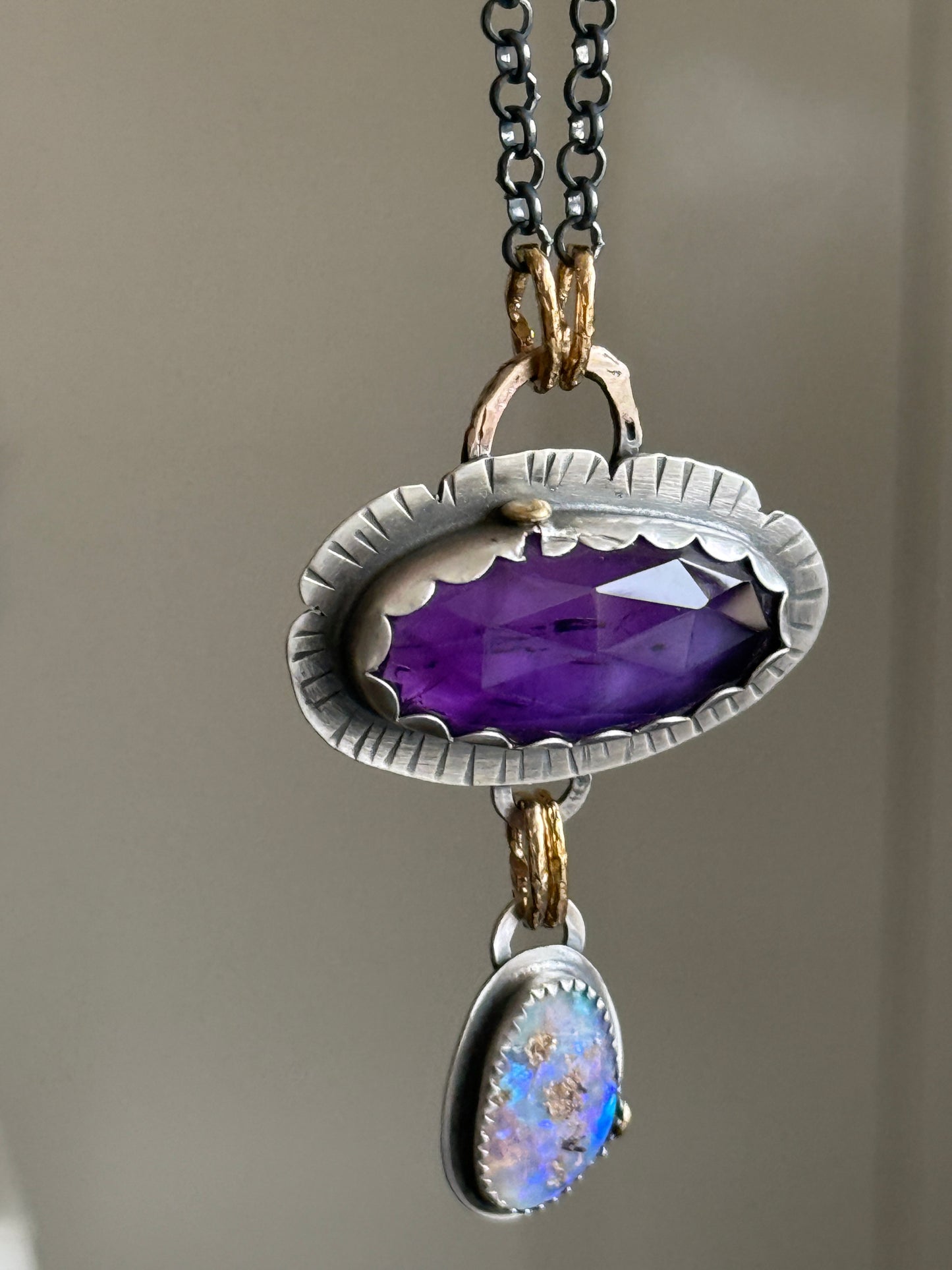 Amethyst and Opal Necklace