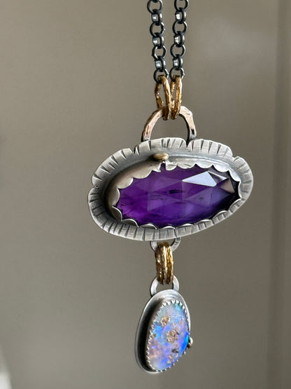 Amethyst and Opal Necklace