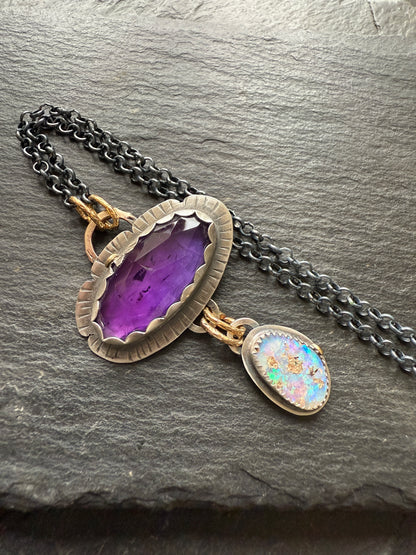 Amethyst and Opal Necklace