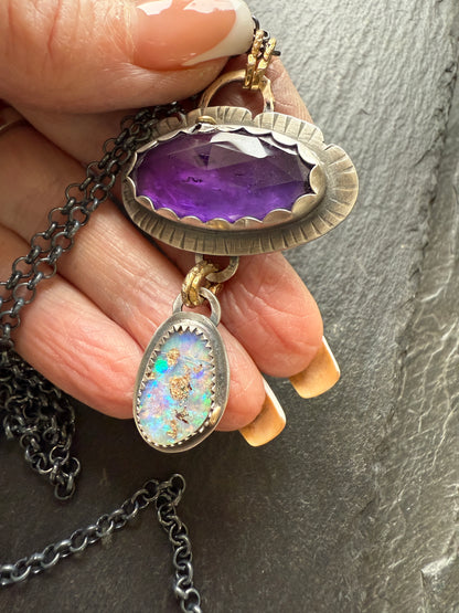 Amethyst and Opal Necklace