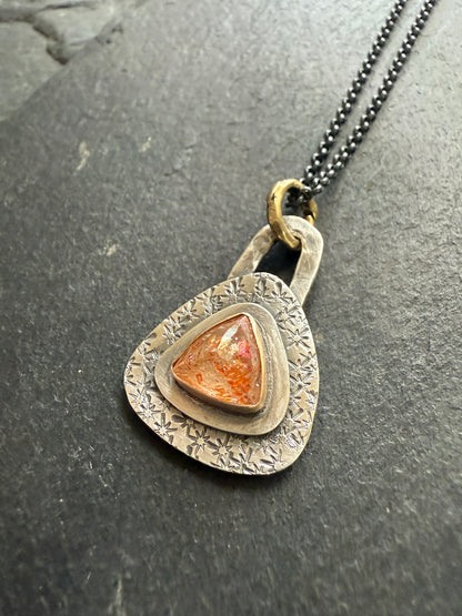 Sparkly Confetti Sunstone Necklace