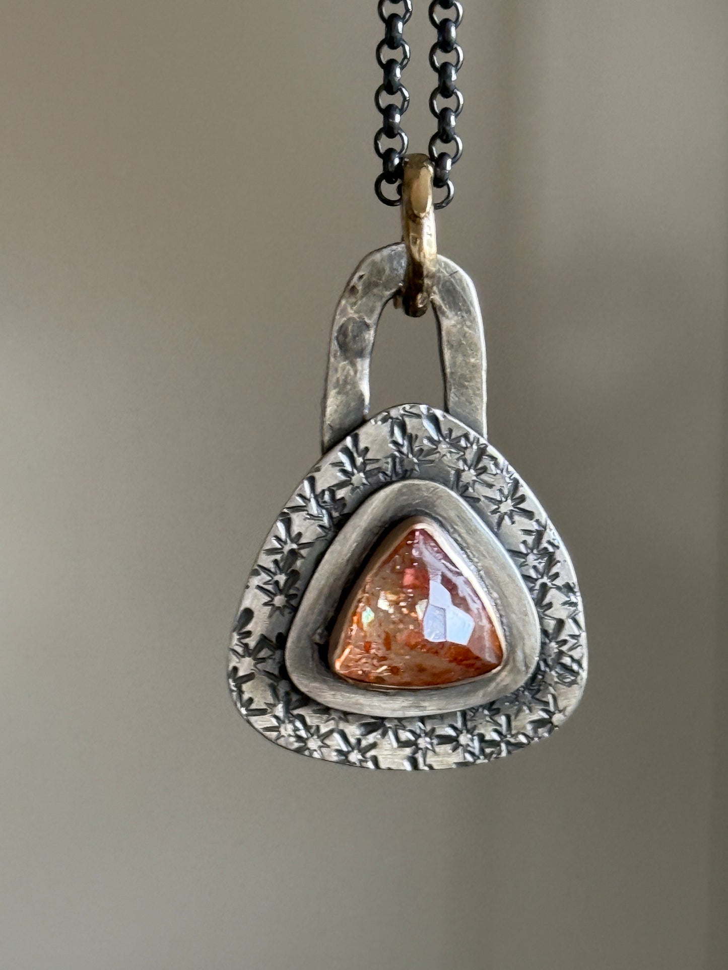 Sparkly Confetti Sunstone Necklace